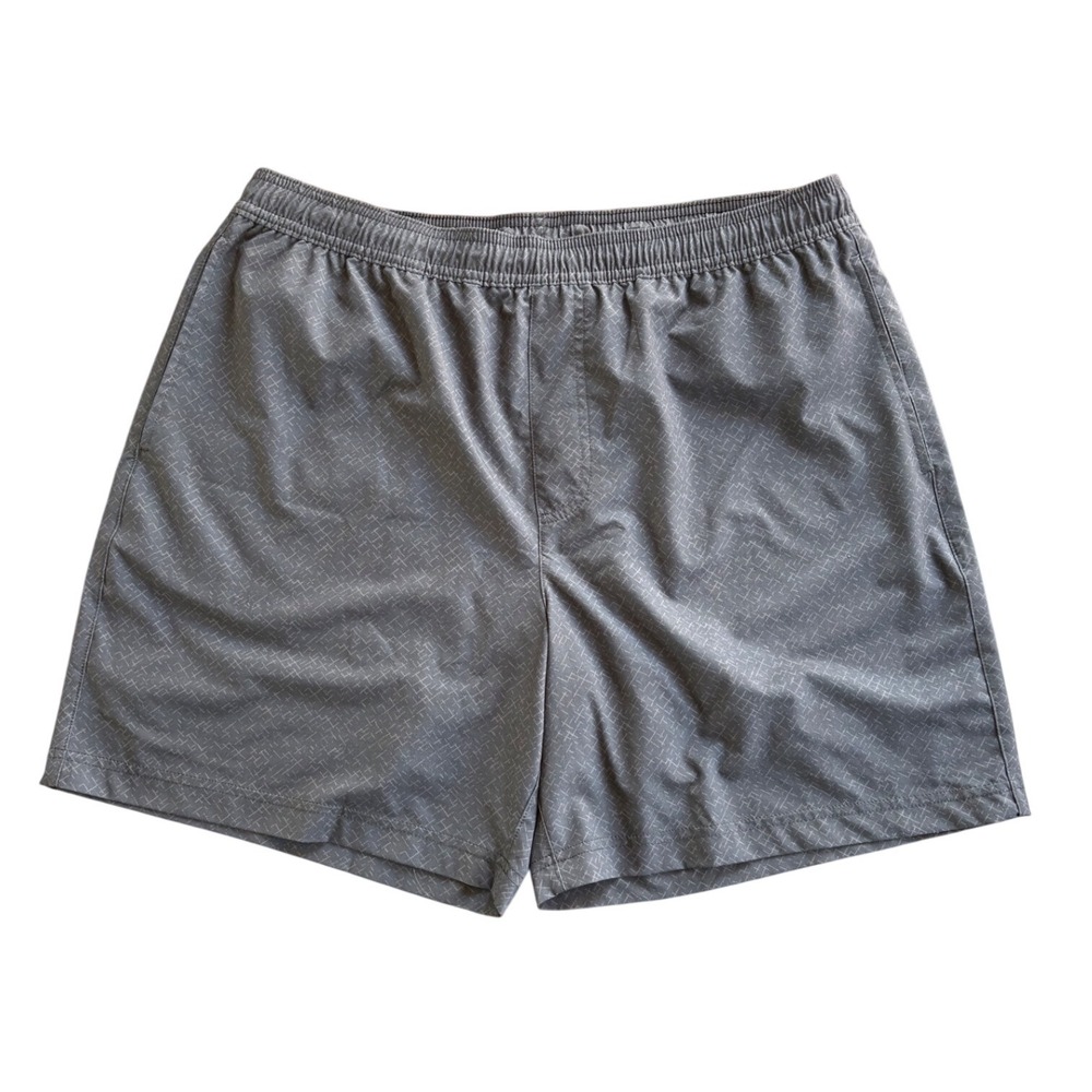 Chubbies Mens athletic swim Shorts Grey Geometric 5.5 Inseam  Liner XL‎